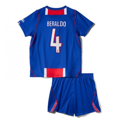 Dres Paris Saint-Germain Lucas Beraldo #4 Domaci za djecu 2026-27 Kratak Rukav (+ kratke hlače)